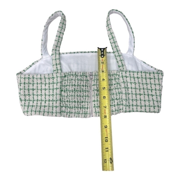 Wayf Where Are You From Cropped Jacket Set Green/Cream NWT Women’s Size M - Picture 13 of 16